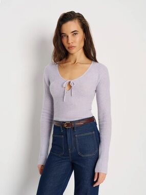 Aimee Fine Alpaca Sweater in Dream Purple